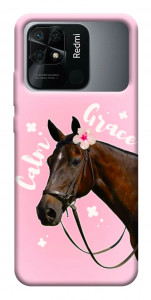 Чехол Horse with flower для Xiaomi Redmi 10C