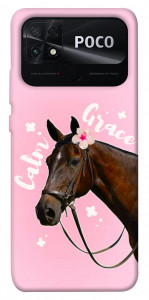 Чехол Horse with flower для Xiaomi Poco C40
