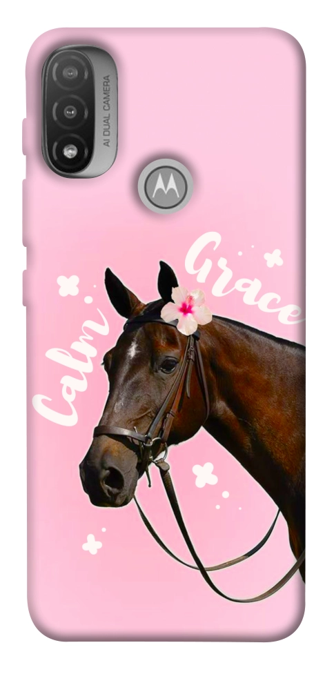 Чехол Horse with flower для Motorola Moto E20