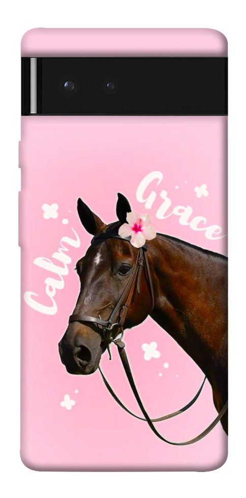 Чехол Horse with flower для Google Pixel 6