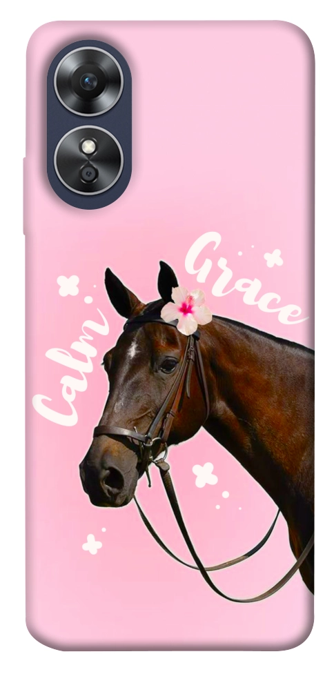 Чохол Horse with flower для Oppo A17