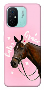 Чохол Horse with flower для Xiaomi Redmi 12C
