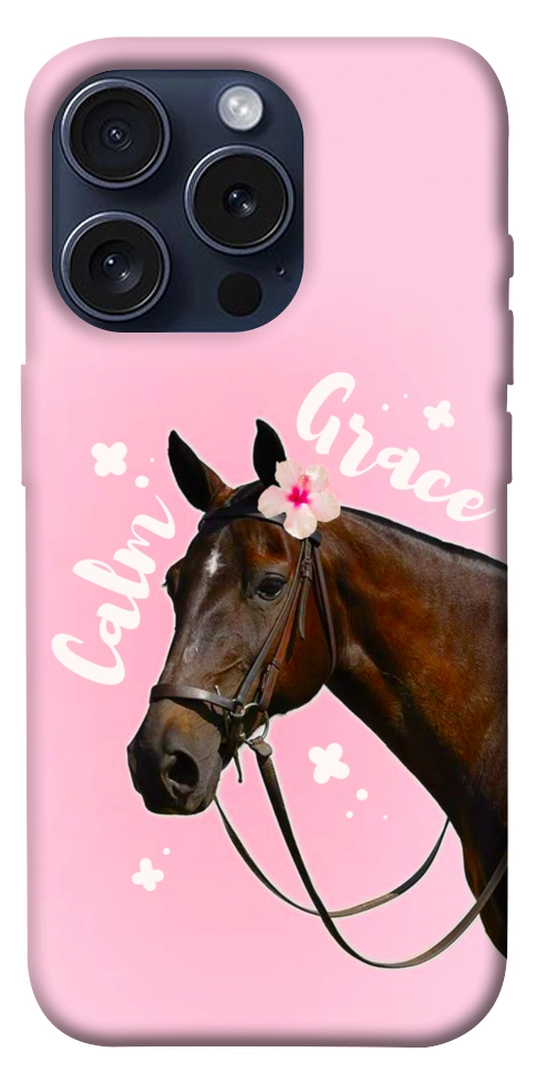 Чехол Horse with flower для iPhone 15 Pro