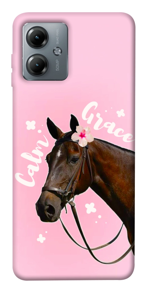 Чехол Horse with flower для Motorola Moto G14