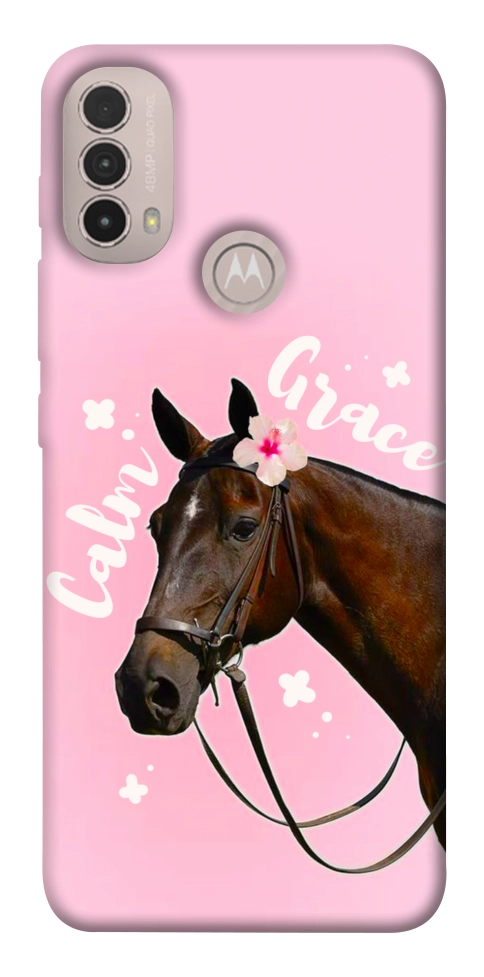 Чехол Horse with flower для Motorola Moto E30