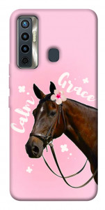 Чохол Horse with flower для TECNO Camon 17