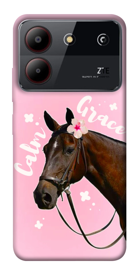 Чехол Horse with flower для ZTE Blade A54 4G