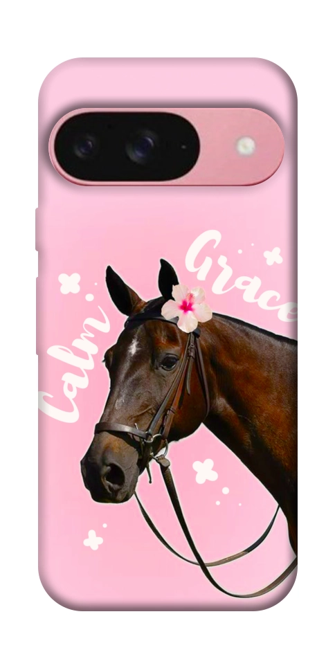 Чехол Horse with flower для Google Pixel 9