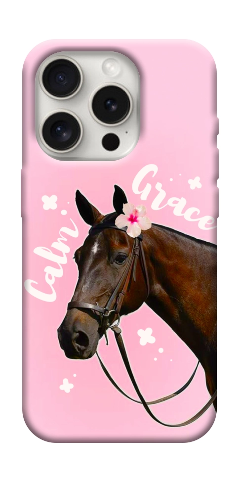 Чехол Horse with flower для iPhone 16 Pro