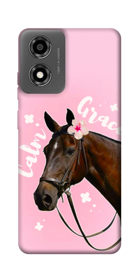 Чехол Horse with flower для Motorola Moto E14
