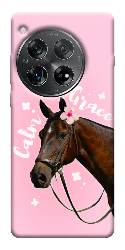 Чехол Horse with flower для OnePlus 12