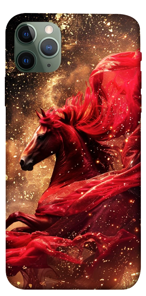 Чехол Red sparkles Horse для iPhone 11 Pro Max