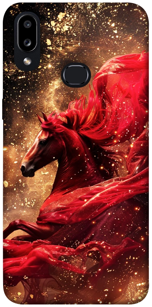 Чехол Red sparkles Horse для Galaxy A10s (2019)