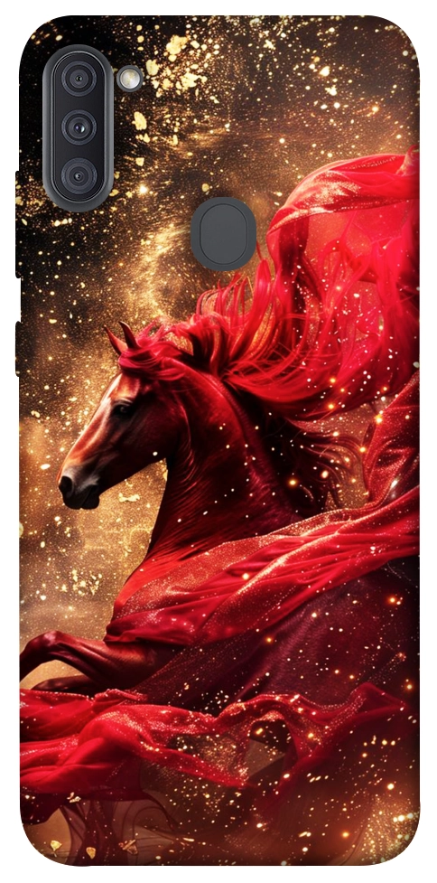 Чехол Red sparkles Horse для Galaxy A11 (2020)