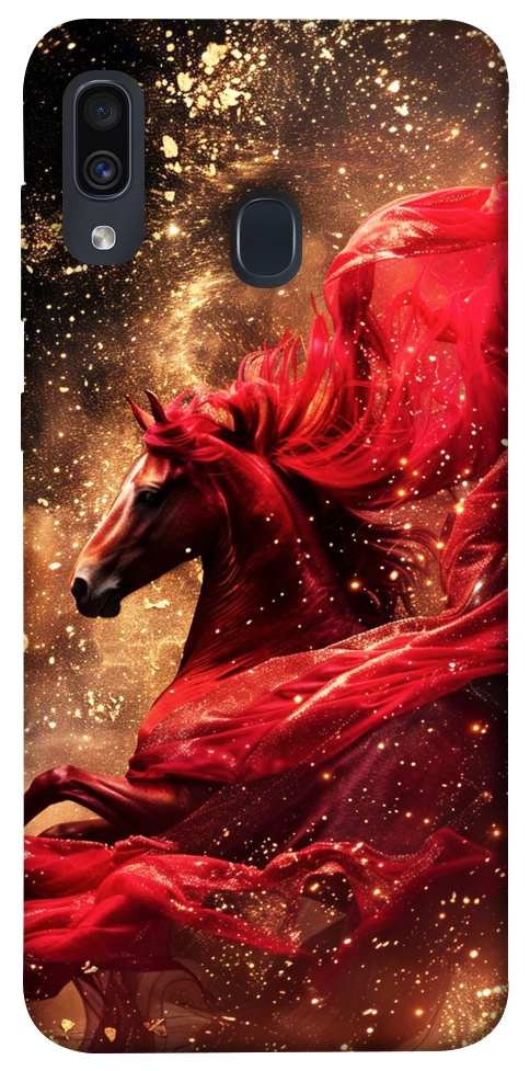 Чохол Red sparkles Horse для Galaxy A30 (2019)
