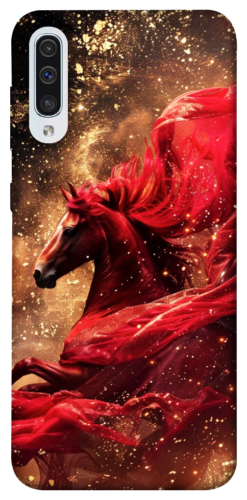 Чехол Red sparkles Horse для Galaxy A50 (2019)