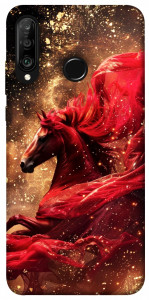 Чохол Red sparkles Horse для Huawei P30 Lite
