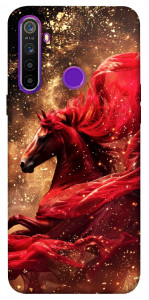 Чехол Red sparkles Horse для Realme 5