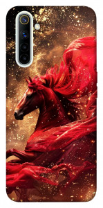 Чехол Red sparkles Horse для Realme 6