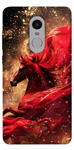Чохол Red sparkles Horse для Xiaomi Redmi Note 4X