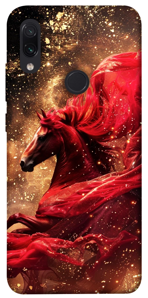 Чехол Red sparkles Horse для Xiaomi Redmi Note 7