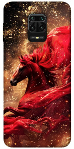 Чохол Red sparkles Horse для Xiaomi Redmi Note 9 Pro