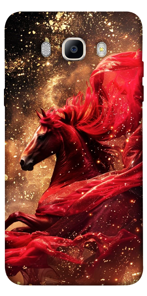Чехол Red sparkles Horse для Galaxy J5 (2016)