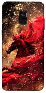 Чохол Red sparkles Horse для Galaxy A8 (2018)