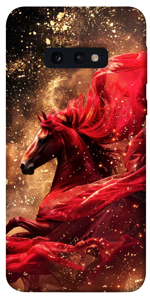 Чохол Red sparkles Horse для Galaxy S10e