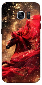 Чохол Red sparkles Horse для Galaxy S7 Edge