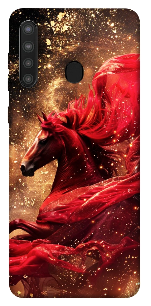 Чехол Red sparkles Horse для Galaxy A21