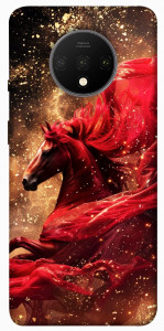 Чехол Red sparkles Horse для OnePlus 7T