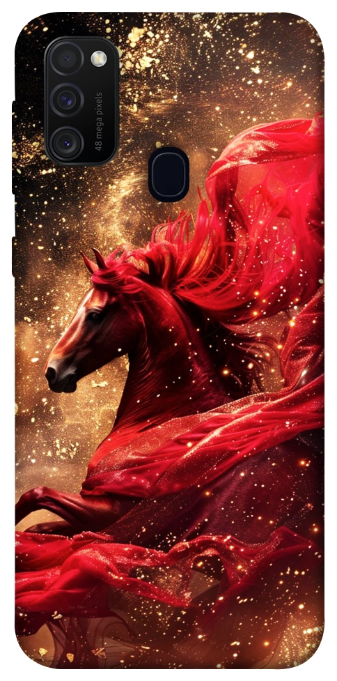 Чехол Red sparkles Horse для Galaxy M30s