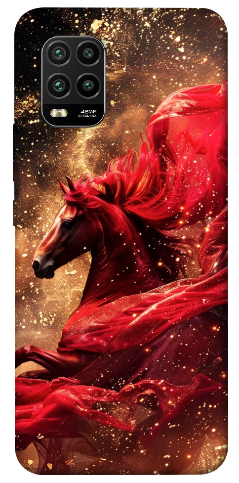 Чехол Red sparkles Horse для Xiaomi Mi 10 Lite