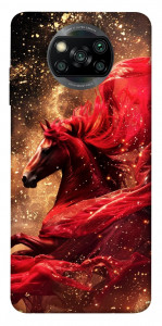 Чохол Red sparkles Horse для Xiaomi Poco X3 NFC