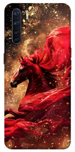 Чехол Red sparkles Horse для Oppo A91