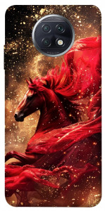 Чохол Red sparkles Horse для Xiaomi Redmi Note 9 5G
