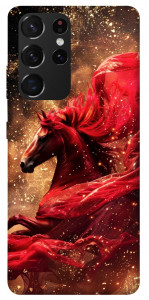 Чехол Red sparkles Horse для Galaxy S21 Ultra
