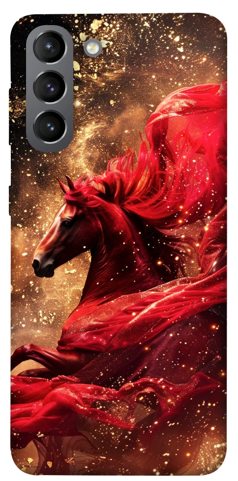 Чехол Red sparkles Horse для Galaxy S21