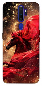 Чохол Red sparkles Horse для Oppo A5 (2020)