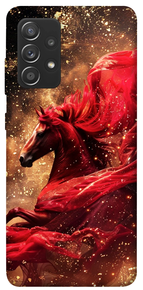 Чехол Red sparkles Horse для Galaxy A72 5G