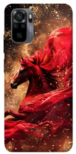 Чохол Red sparkles Horse для Xiaomi Redmi Note 10