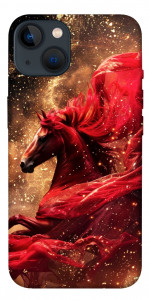 Чохол Red sparkles Horse для iPhone 13