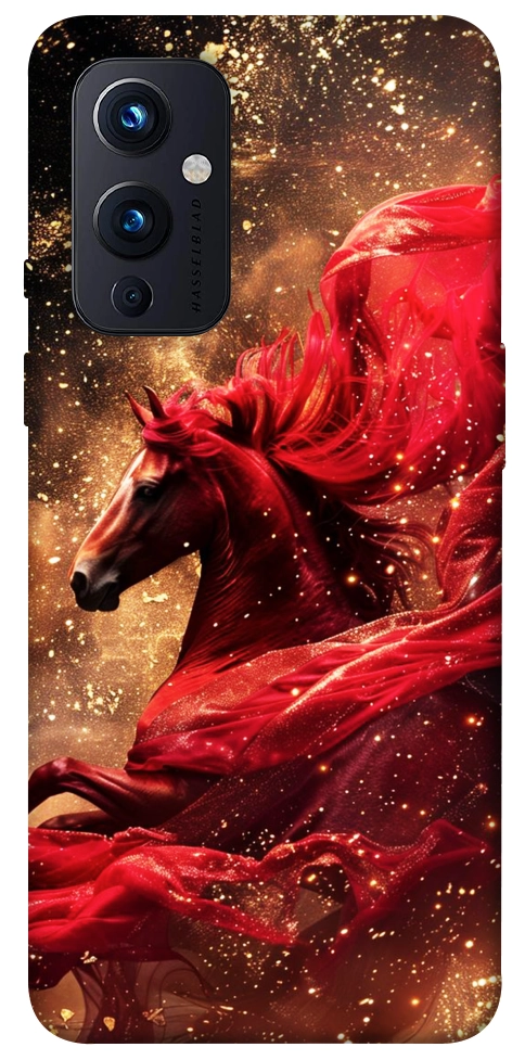 Чехол Red sparkles Horse для OnePlus 9
