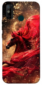 Чехол Red sparkles Horse для TECNO Spark 6 Go