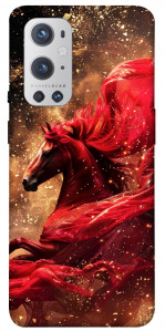 Чехол Red sparkles Horse для Oneplus 9 pro