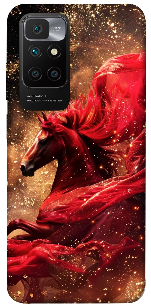 Чехол Red sparkles Horse для Xiaomi Redmi 10