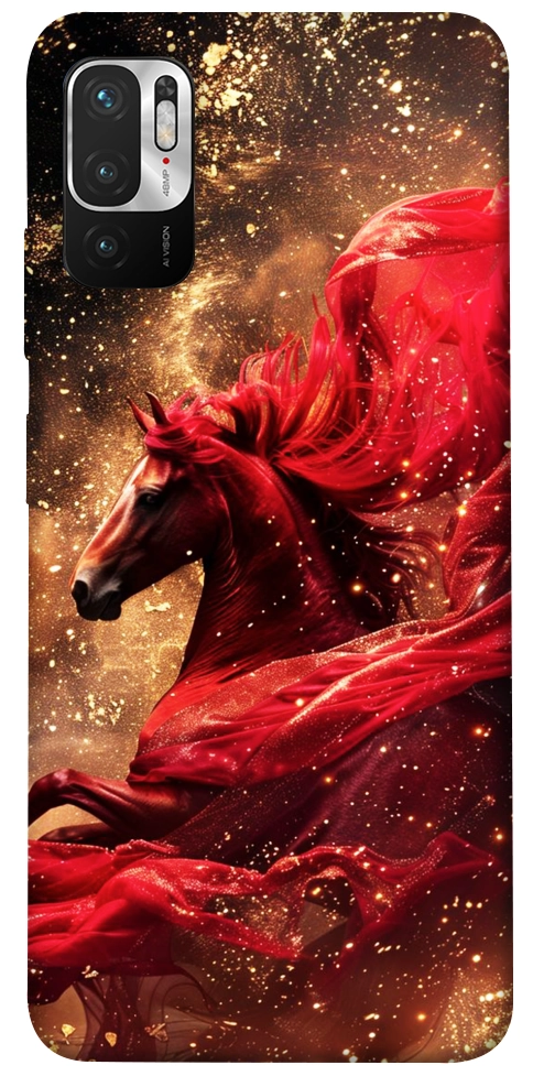 Чехол Red sparkles Horse для Xiaomi Poco M3 Pro