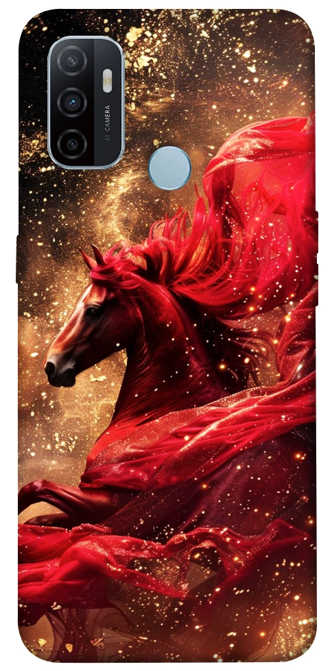 Чехол Red sparkles Horse для Oppo A32