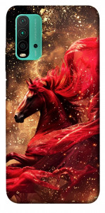 Чехол Red sparkles Horse для Xiaomi Redmi 9T